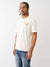 True Religion Men Cream Solid Round Neck Short Sleeves T-Shirt