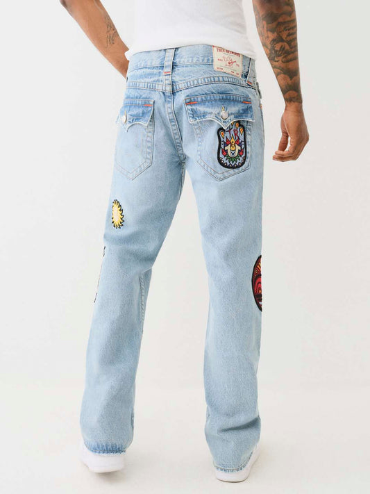 True Religion SN Billy Bootcut Fit Blue Mid-Rise Washed Jeans