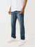 True Religion SN Ricky Straight Fit Blue Mid-Rise Washed Jeans