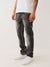 True Religion Men Black Washed Straight Fit Mid-Rise Jeans