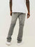 True Religion Men Grey Washed Straight Fit Mid-Rise Jeans