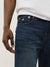 True Religion Men Blue Washed Straight Fit Mid-Rise Jeans