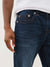 True Religion Men Blue Washed Slim Fit Mid-Rise Jeans