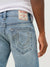 True Religion Men Blue Washed Boot Cut Mid-Rise Jeans