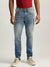 True Religion Super T Rocco Slim Fit Blue Mid-Rise Washed Jeans