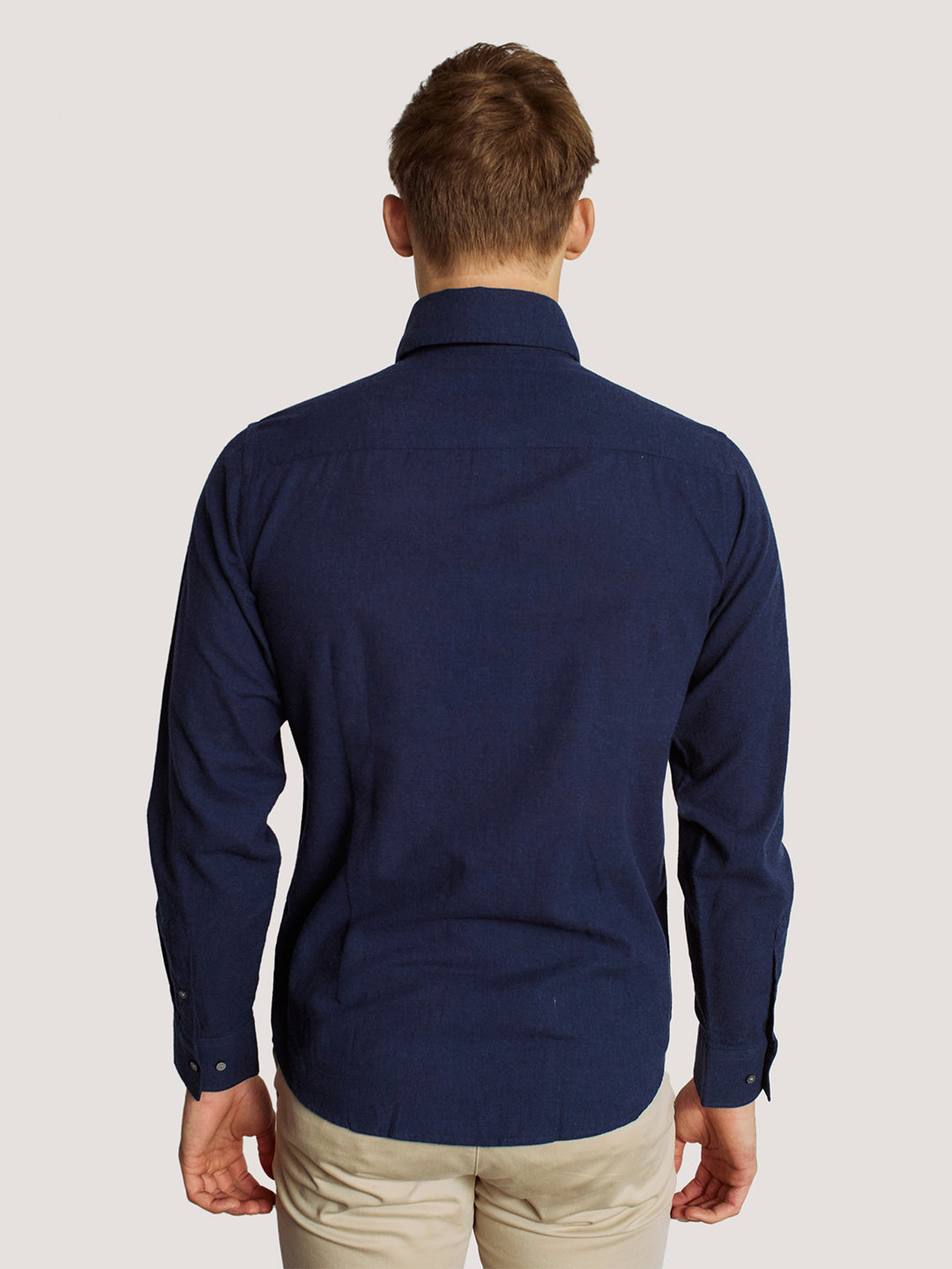 Bruun & Stengade Men Blue Solid Button-Down Collar Full Sleeves Shirt