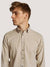 Bruun & Stengade Men Beige Solid Button-Down Collar Full Sleeves Shirt