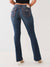 True Religion Women Blue Washed Boot Cut Mid-Rise Jeans