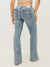 True Religion Women Blue Washed Flare Fit Mid-Rise Jeans