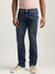 True Religion Big T Ricky Straight Fit Blue Mid-Rise Washed Jeans