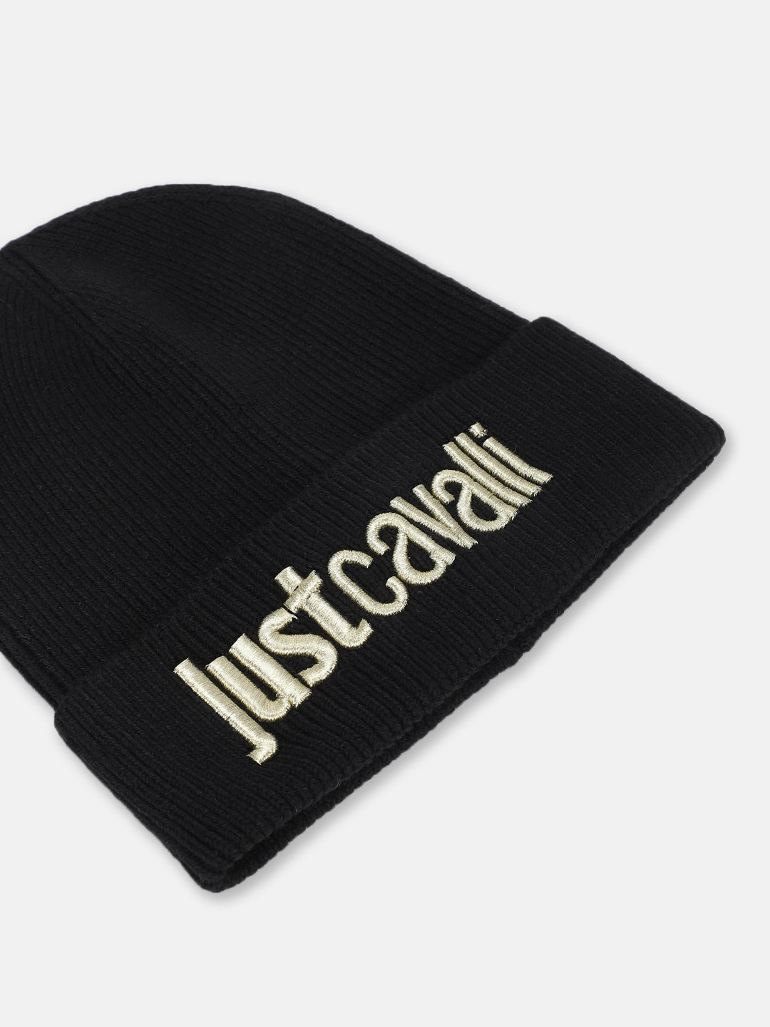 Shop Just Cavalli Men Black Solid Beanie Cap | ICONIC INDIA