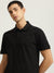 Just Cavalli Men Black Solid Polo Collar Short Sleeves T-shirt