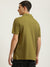 Just Cavalli Men Green Solid Polo Collar Short Sleeves T-shirt