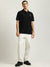 Just Cavalli Men Black Solid Polo Collar Short Sleeves T-shirt