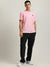 Just Cavalli Men Pink Solid Round Neck Short Sleeves T-shirt