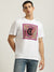 Just Cavalli Men White Printed Round Neck Short Sleeves T-shirt