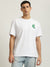 Just Cavalli Men White Solid Round Neck Short Sleeves T-shirt