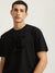 Just Cavalli Men Black Printed Round Neck Short Sleeves T-shirt