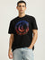 Just Cavalli Men Black Printed Round Neck Short Sleeves T-shirt