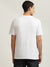 Just Cavalli Men White Printed Round Neck Short Sleeves T-shirt