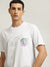 Just Cavalli Men White Printed Round Neck Short Sleeves T-shirt