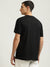 Just Cavalli Men Black Printed Round Neck Short Sleeves T-shirt