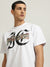 Just Cavalli Men White Printed Round Neck Short Sleeves T-shirt