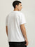 Just Cavalli Men White Printed Round Neck Short Sleeves T-shirt