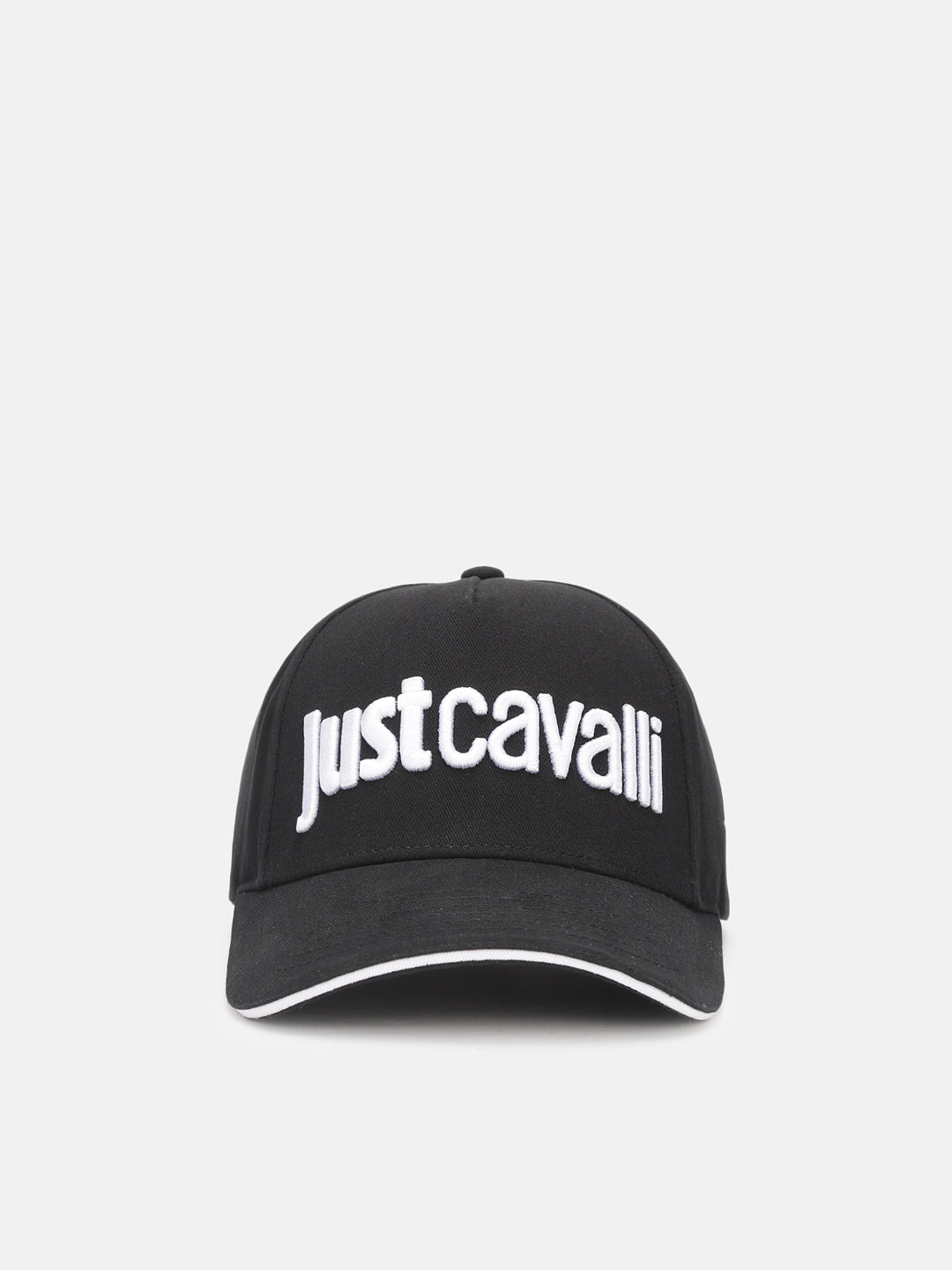 Just Cavalli Men Black Embroidered Baseball Cap