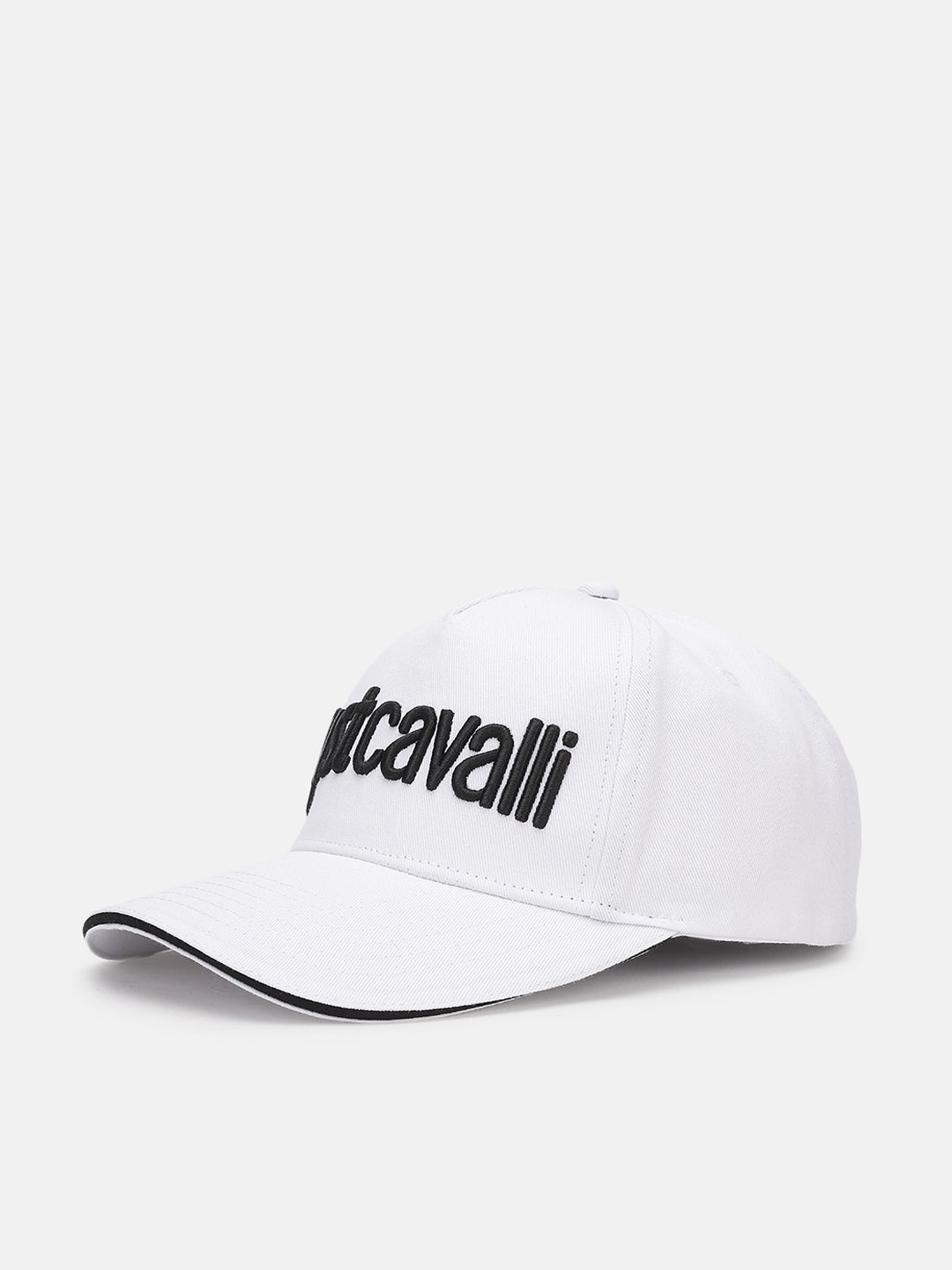 Just Cavalli Men White Embroidered Baseball Cap