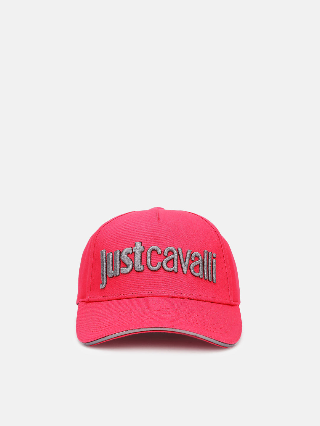 Just Cavalli Men Fuchsia Embroidered Baseball Cap