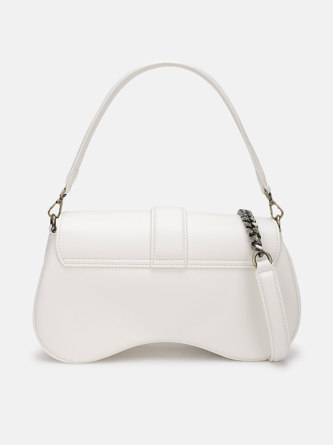 Just Cavalli Women White Solid Sling Bag