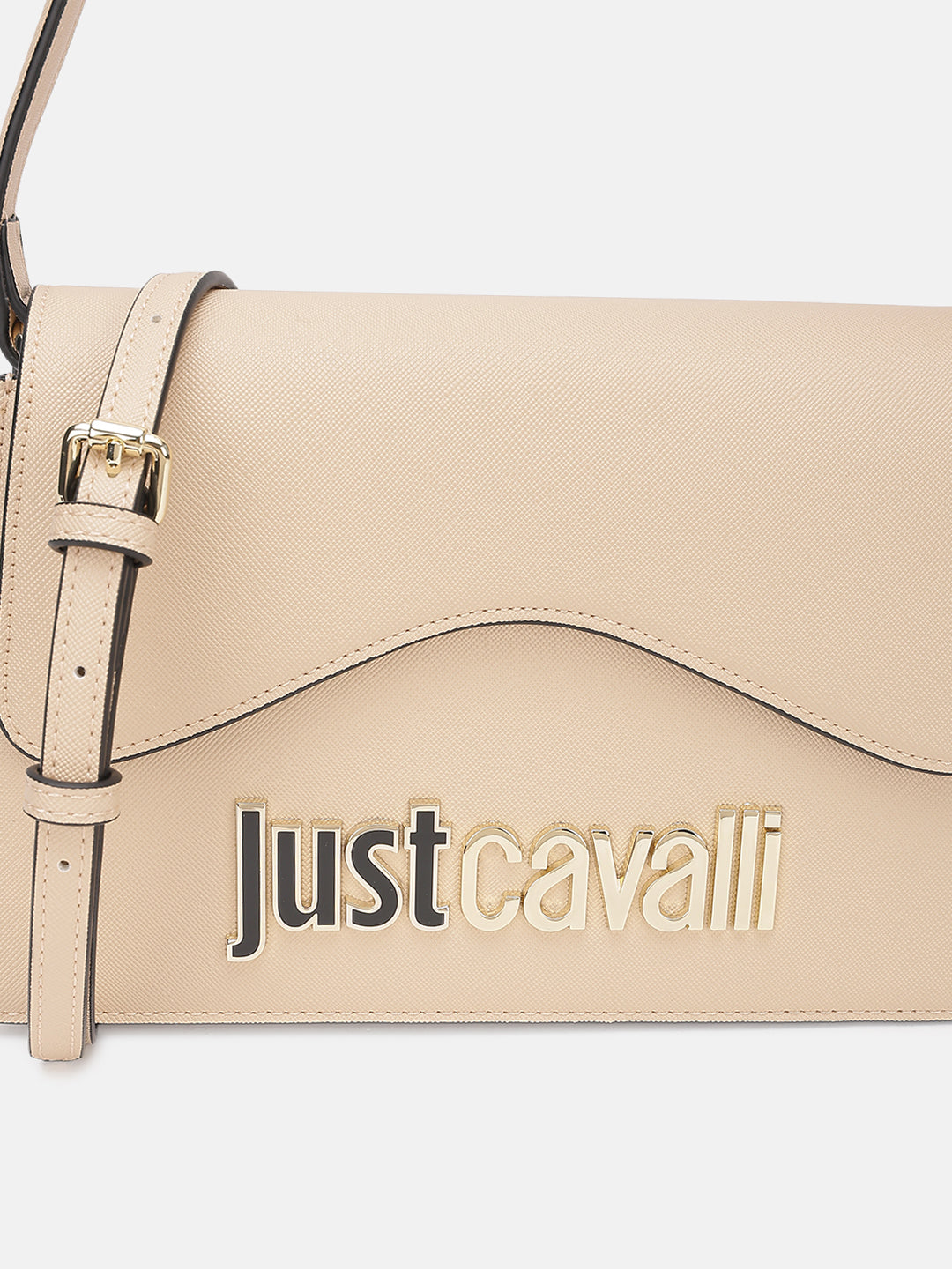 Just Cavalli Women Beige Solid Sling Bag