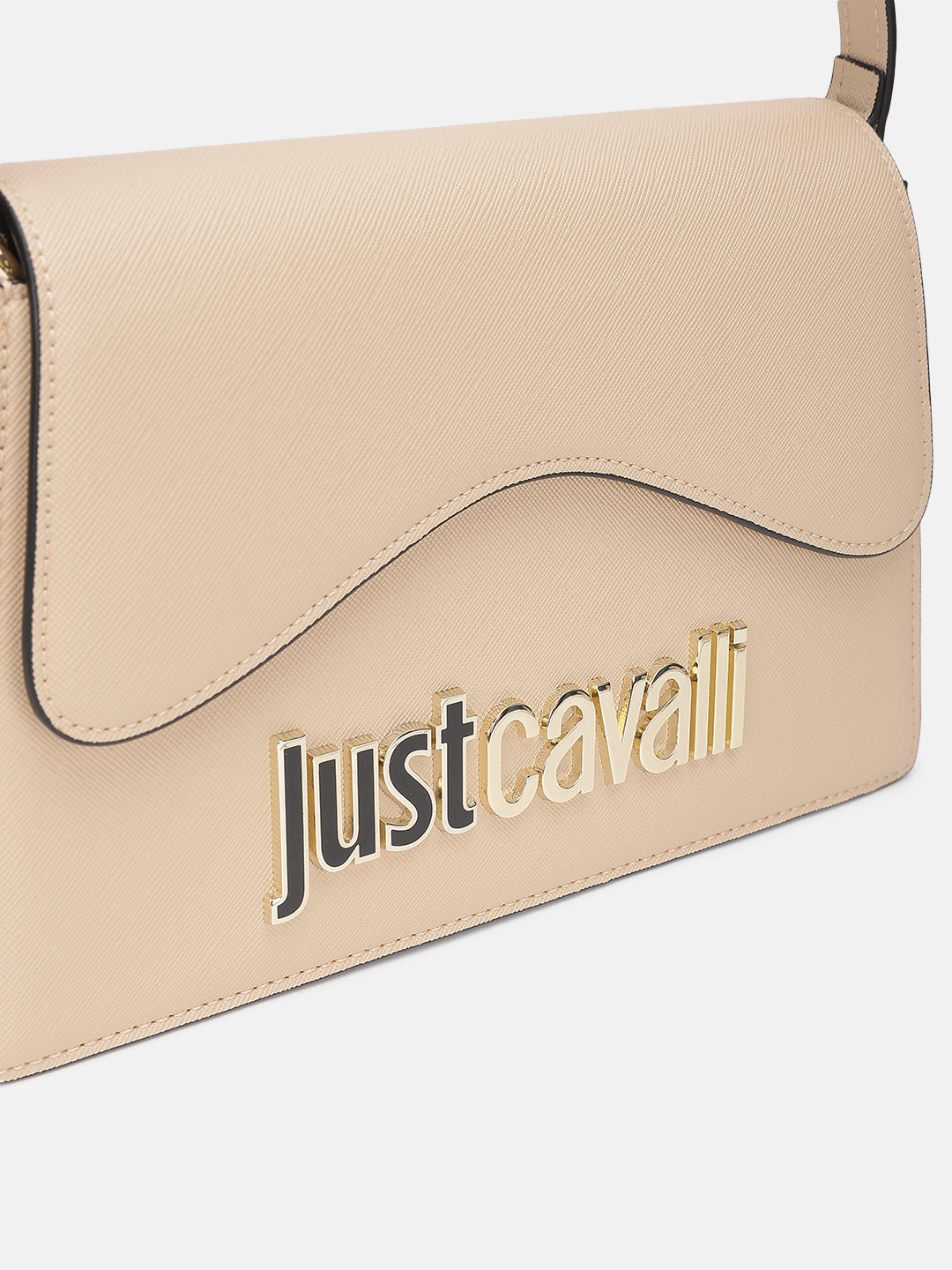 Just Cavalli Women Beige Solid Sling Bag