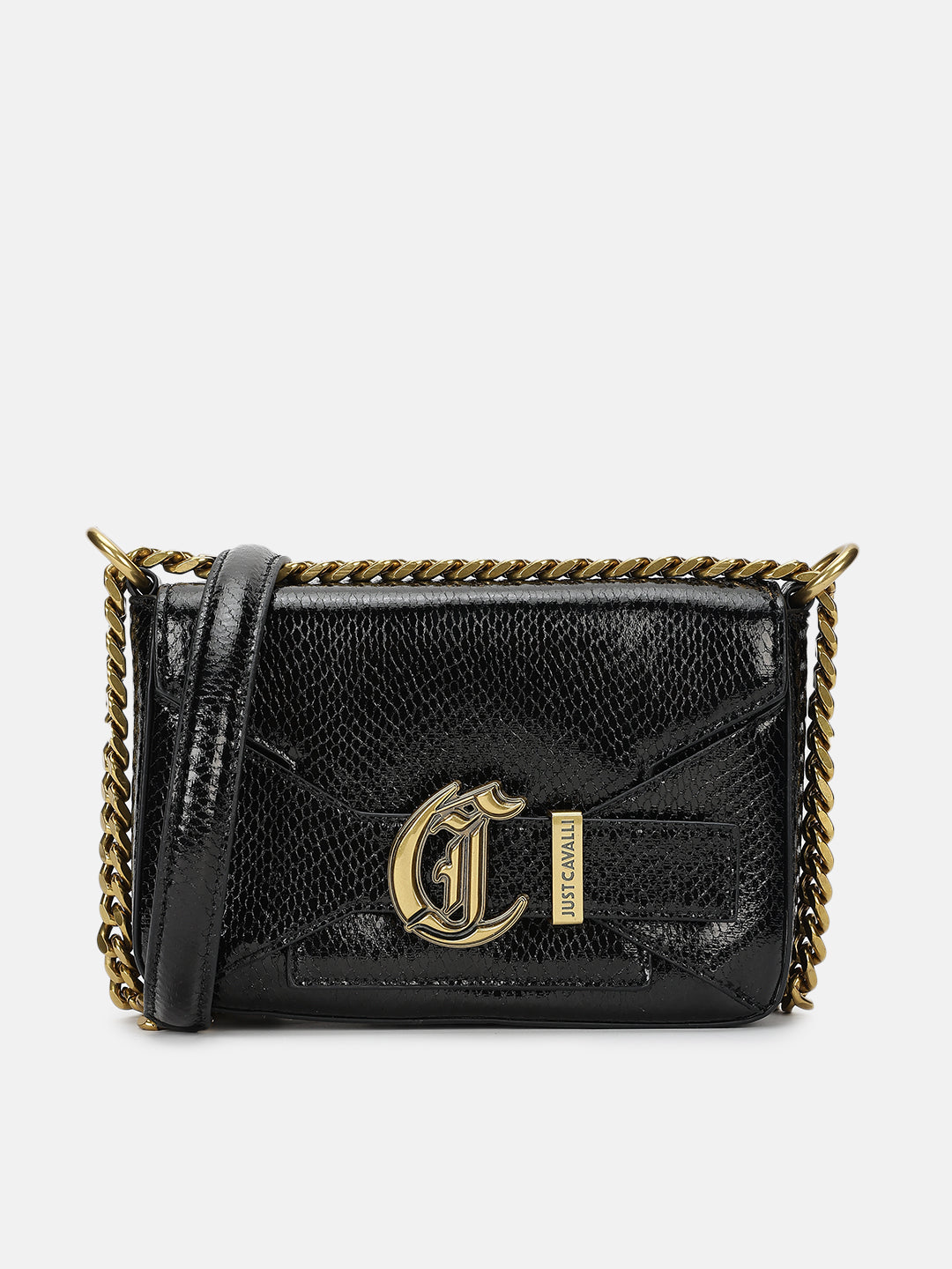 Just Cavalli Women Black Solid Crossbody Bag