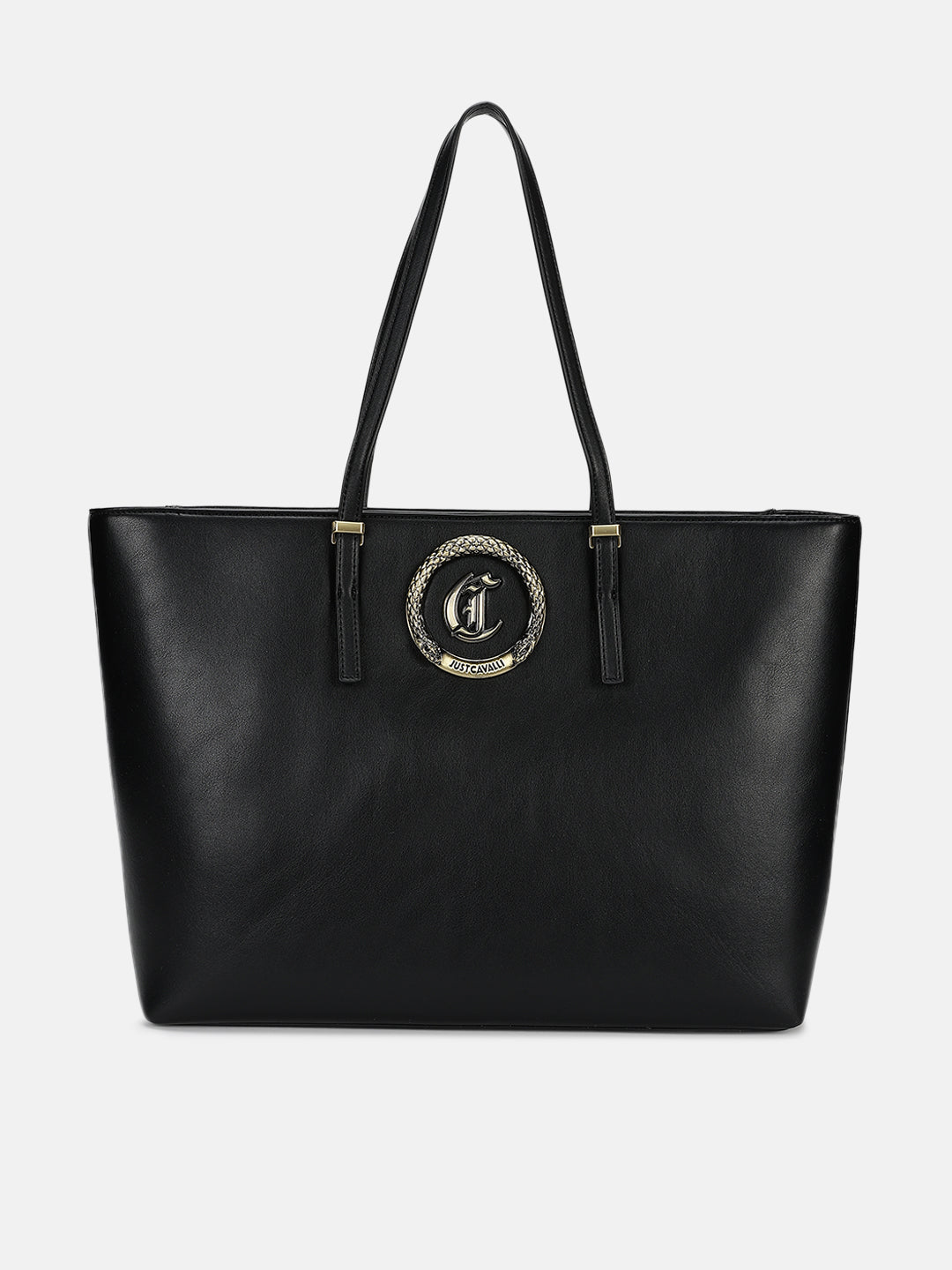 Just Cavalli Women Black Solid Tote Bag