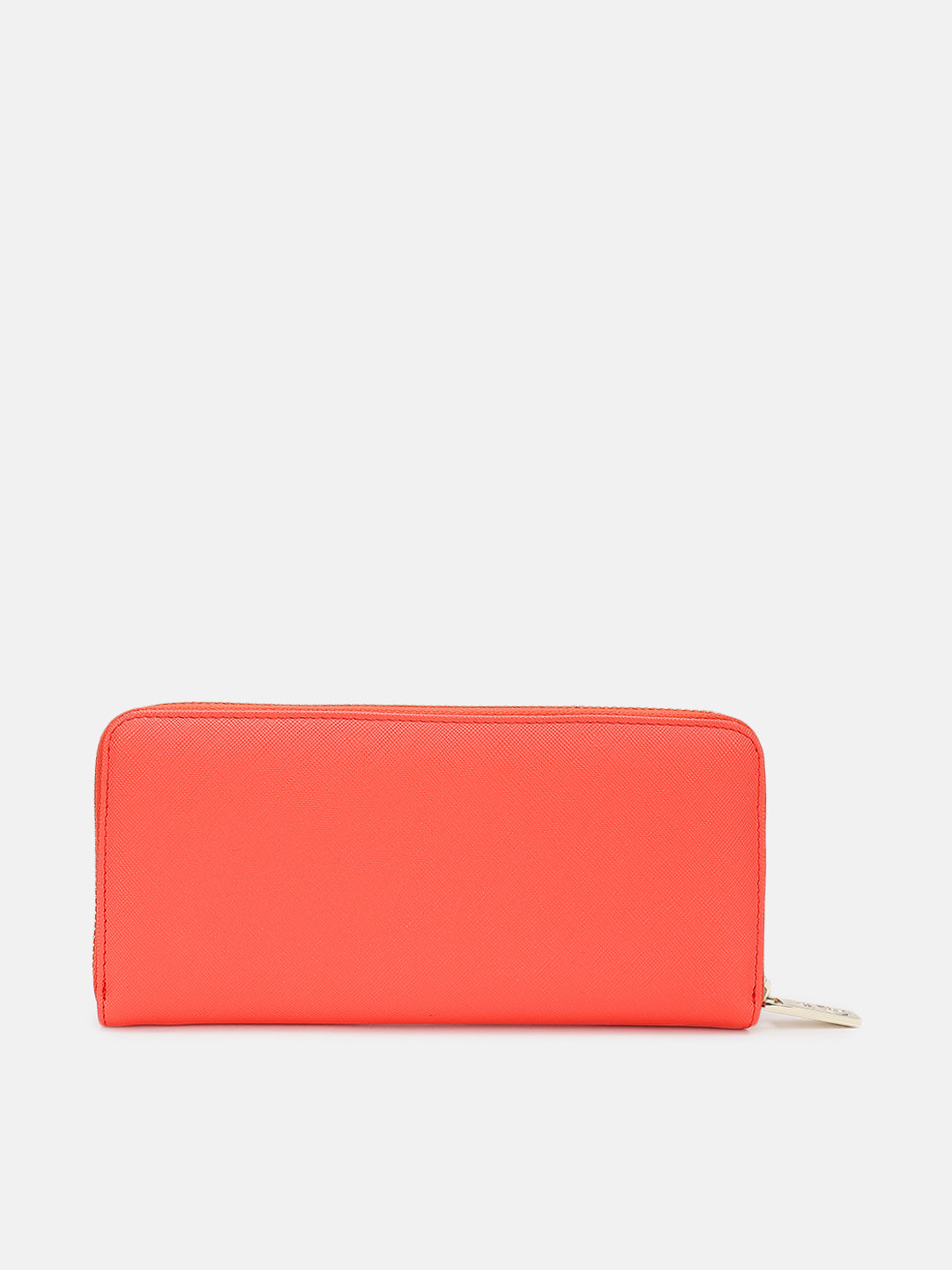 Just Cavalli Women Coral Solid Zip Around Wallet