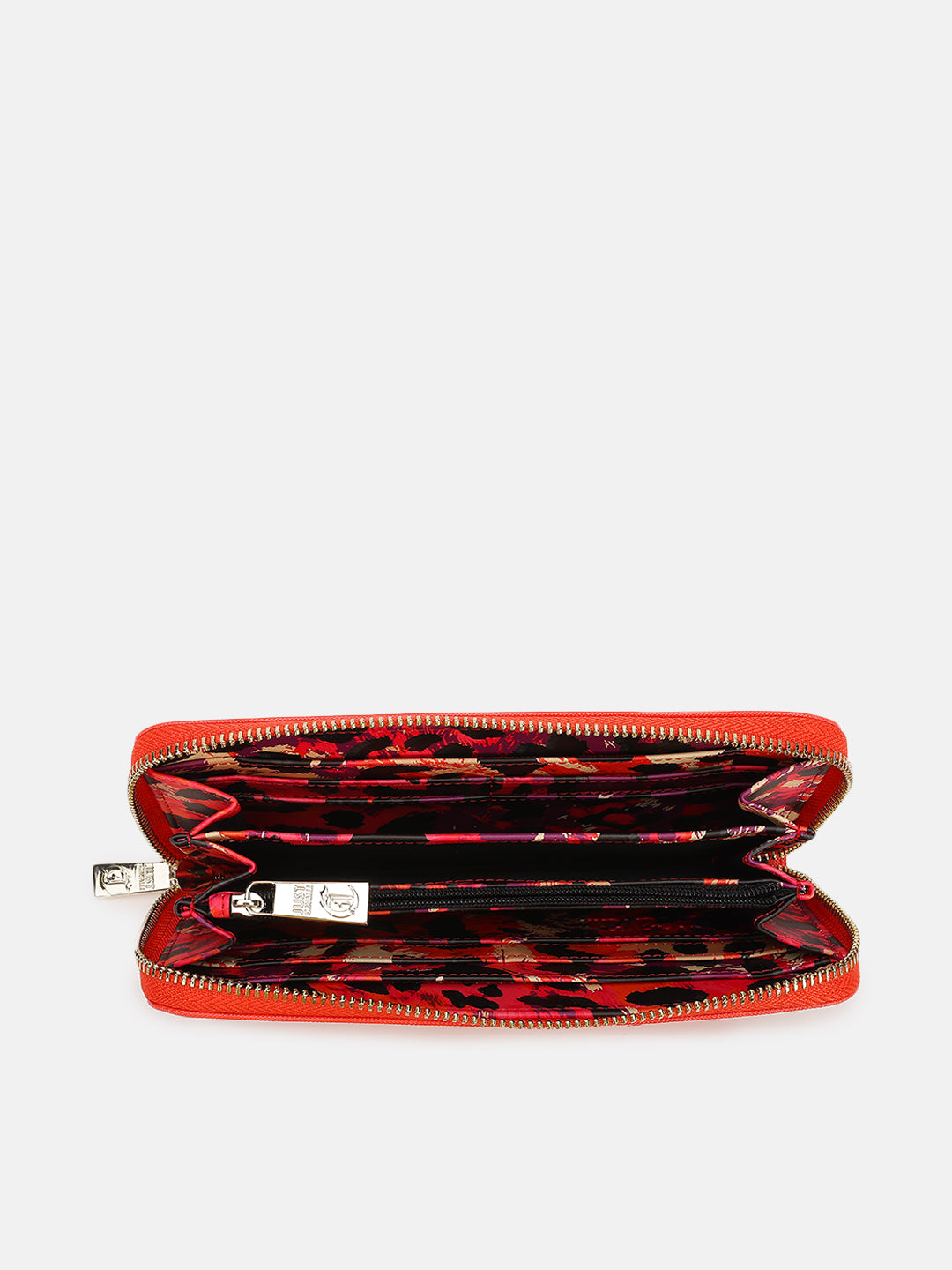 Just Cavalli Women Coral Solid Zip Around Wallet