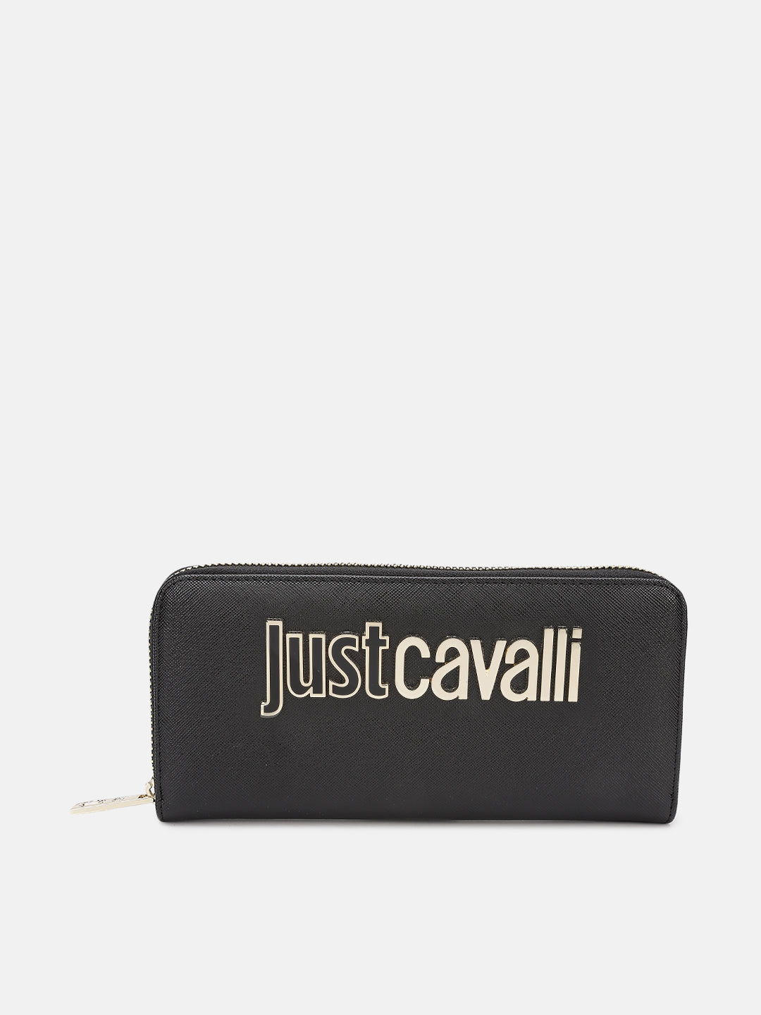 Just Cavalli Women Black Solid Zip Around Wallet