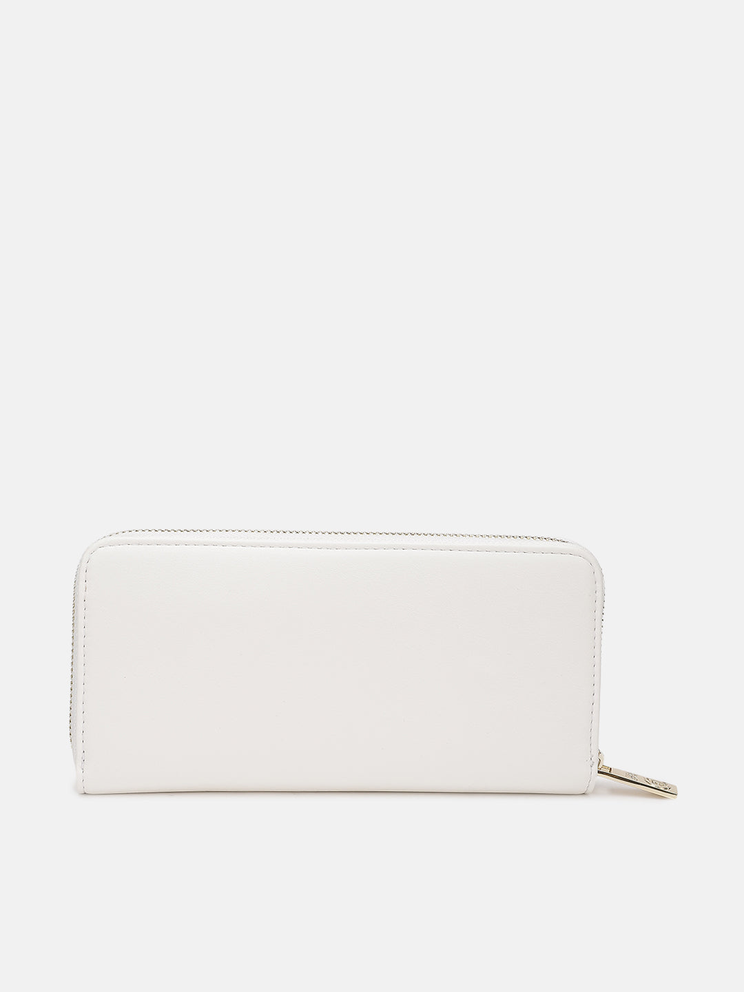 Just Cavalli Women White Solid Zip Around Wallet