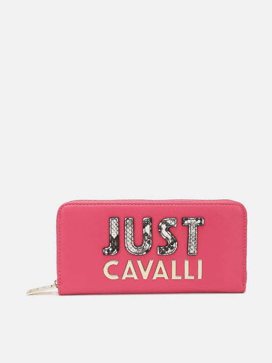 Just Cavalli Women Pink Solid Zip Around Wallet