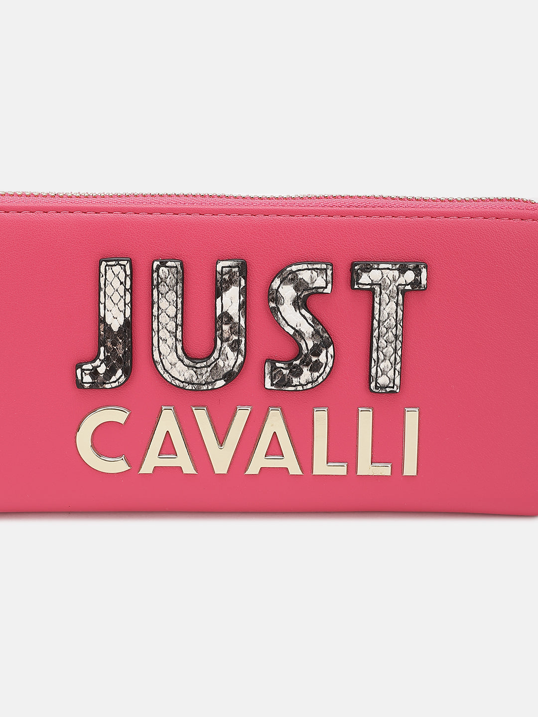 Just Cavalli Women Pink Solid Zip Around Wallet