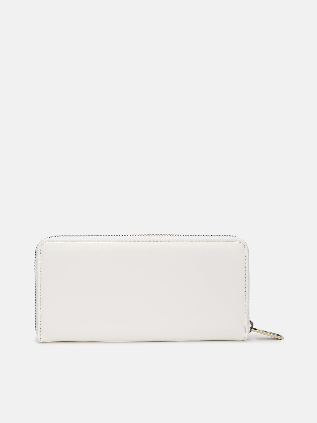 Just Cavalli Women White Solid Zip Around Wallet