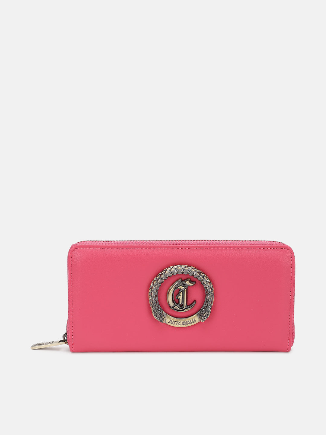 Just Cavalli Women Pink Solid Zip Around Wallet