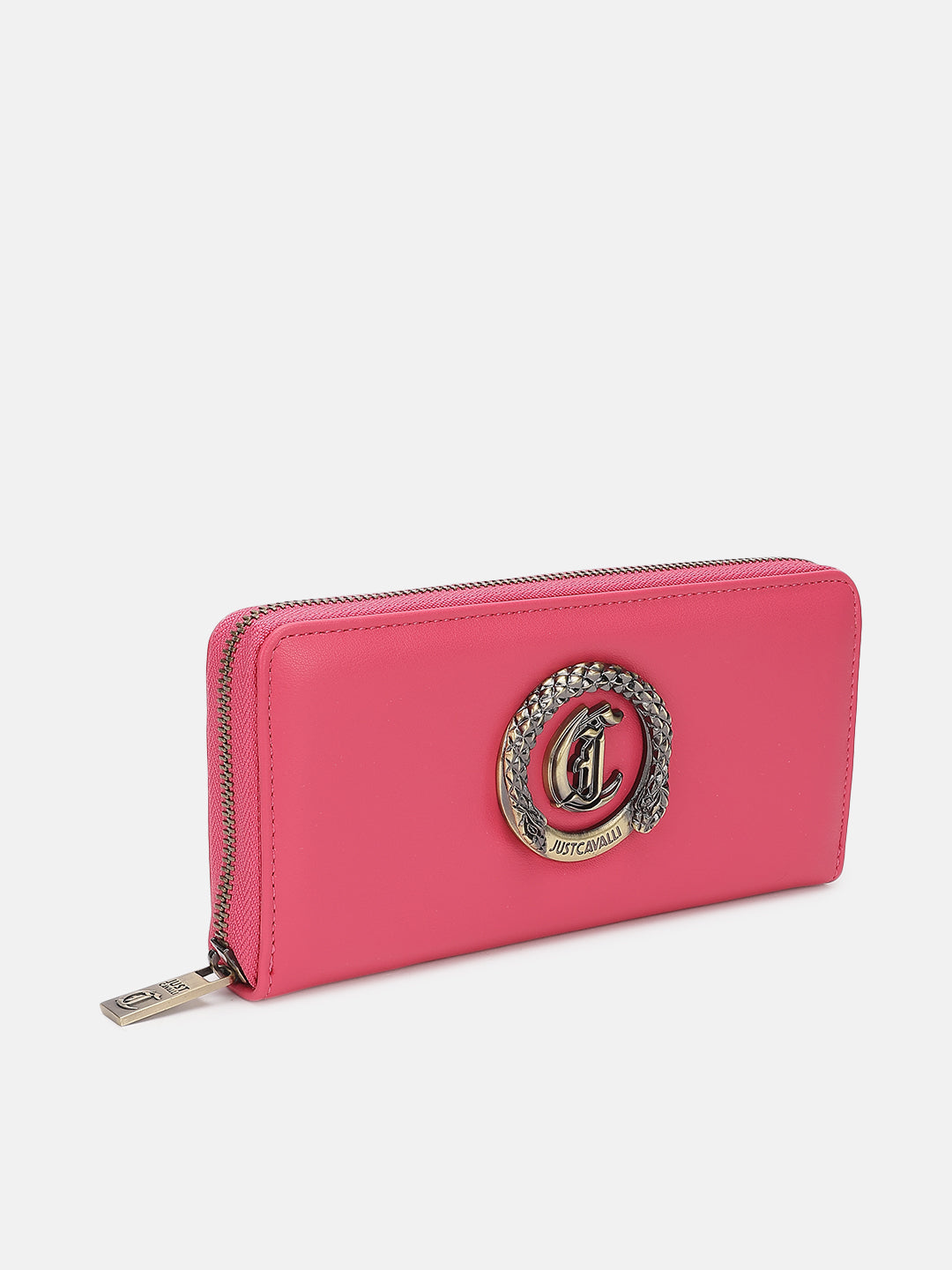 Just Cavalli Women Pink Solid Zip Around Wallet