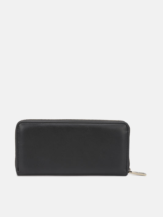 Just Cavalli Women Black Solid Zip Around Wallet