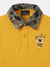 Blue Giraffe Boys Yellow Solid Polo Collar Full Sleeves T-Shirt