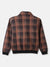 Blue Giraffe Boys Brown Checked Stand Collar Full Sleeves Bomber Jacket