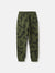 Blue Giraffe Boys Olive Printed Regular Fit Mid-Rise Joggers Style Track Pant