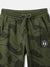 Blue Giraffe Boys Olive Printed Regular Fit Mid-Rise Joggers Style Track Pant